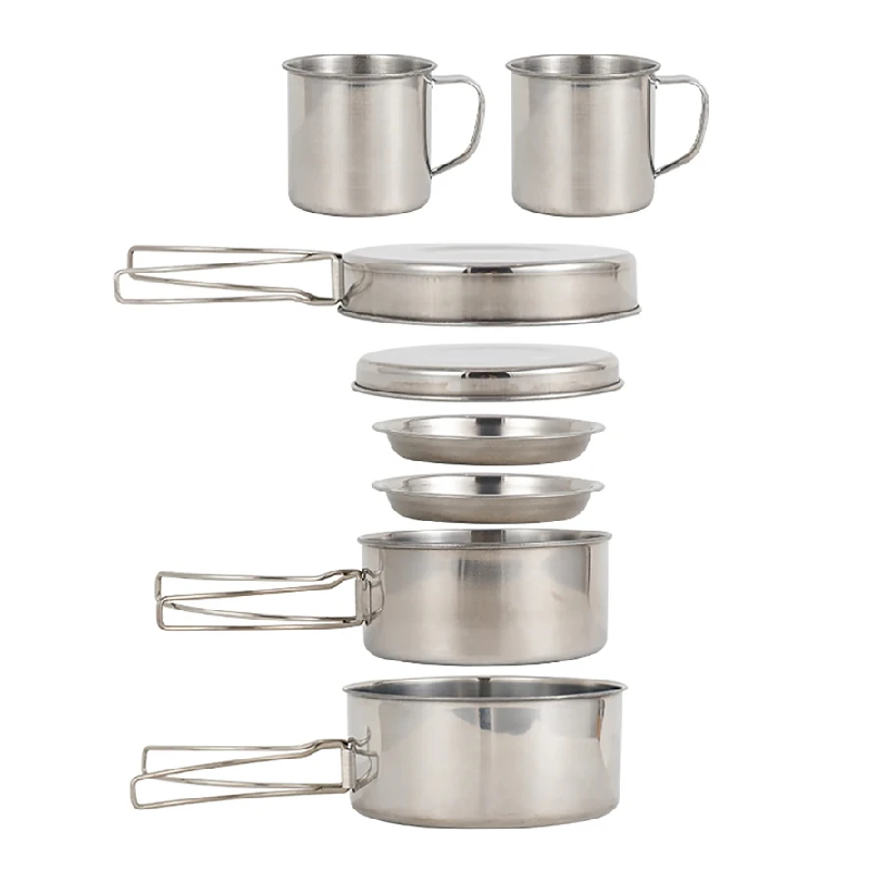 Camping Cooking Gear Set - Набор походной посуды из 8 предметов: