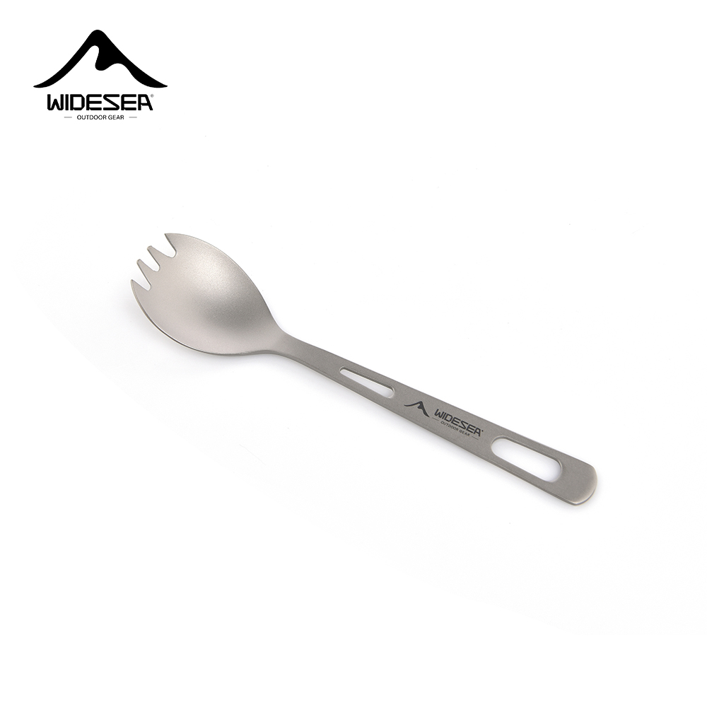 Camping Cooking Gadgets - Набор для кемпинга Widesea: титановая ложка-вилка,