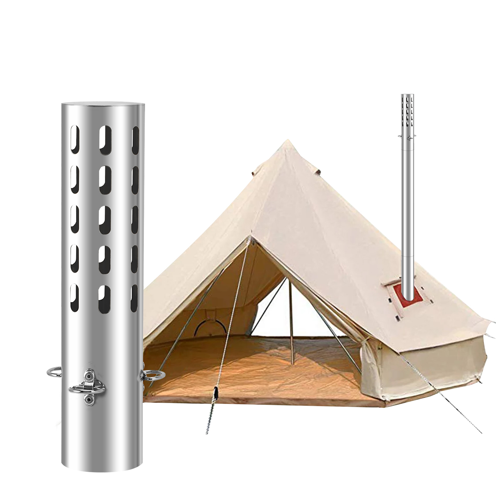 Charcoal Chimney Starter - Печь для кемпинговой палатки, детали дымохода,
