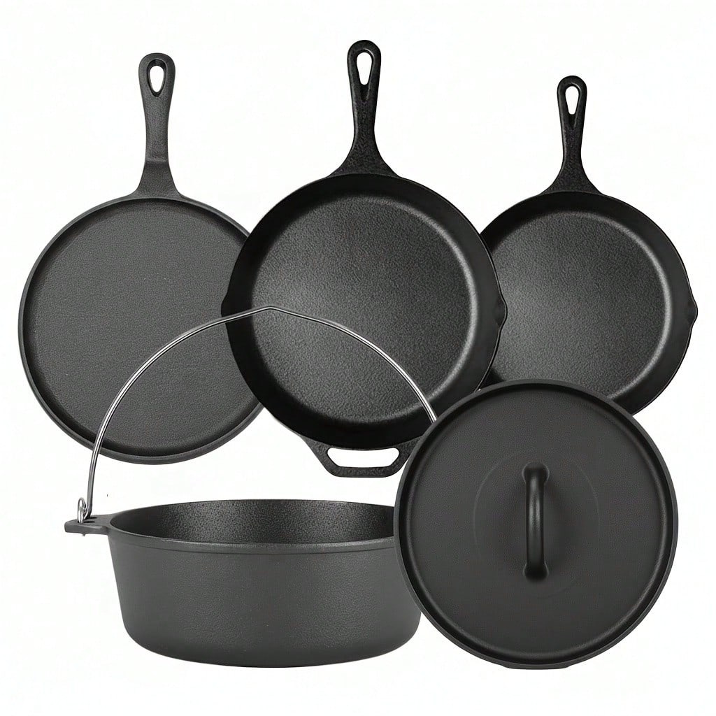 Набор чугунной посуды PACILACK – обзор и цена Camping Cooking Dutch Oven