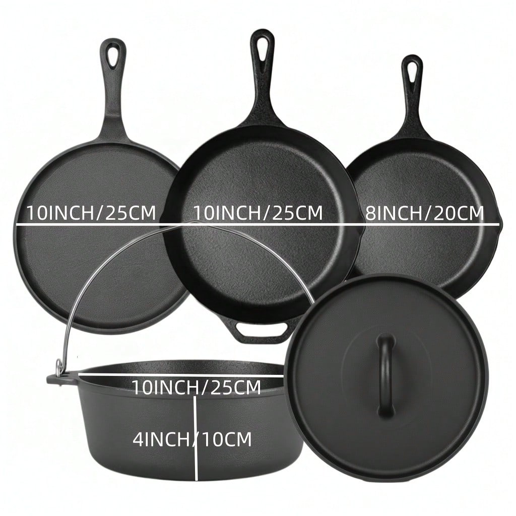 Набор чугунной посуды PACILACK – обзор и цена Camping Cooking Dutch Oven