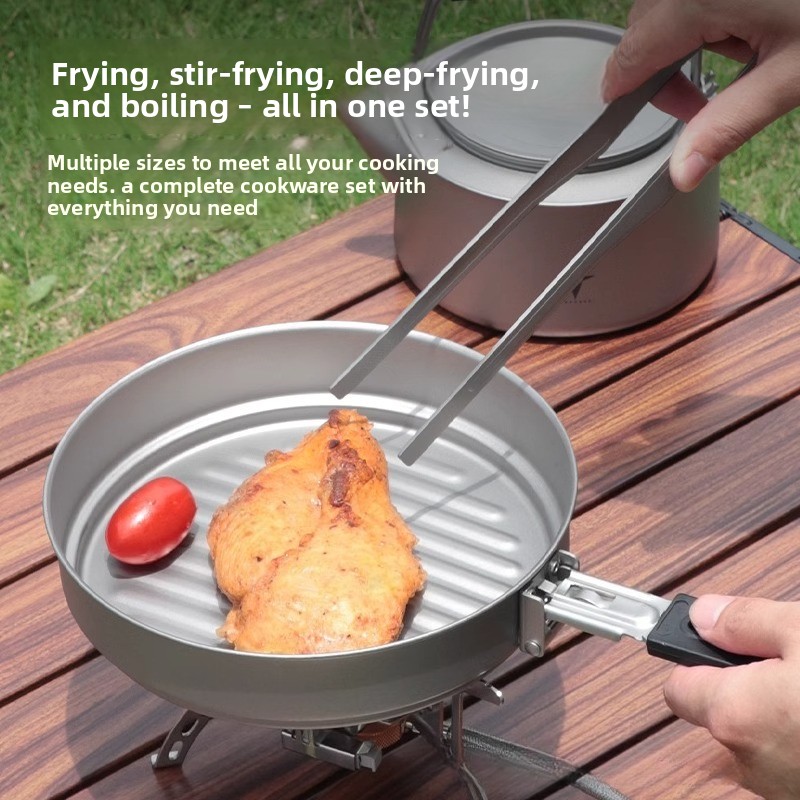 Легкий набор посуды из чистого – обзор и цена Camping Cooking Set With Kettle