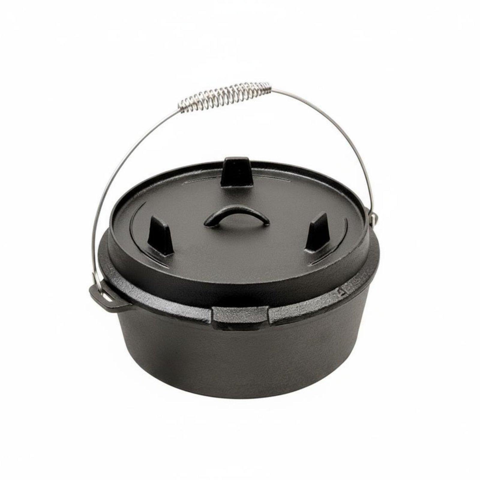 Чугунный походный котел-гриль  – обзор и цена Camping Cooking Dutch Oven
