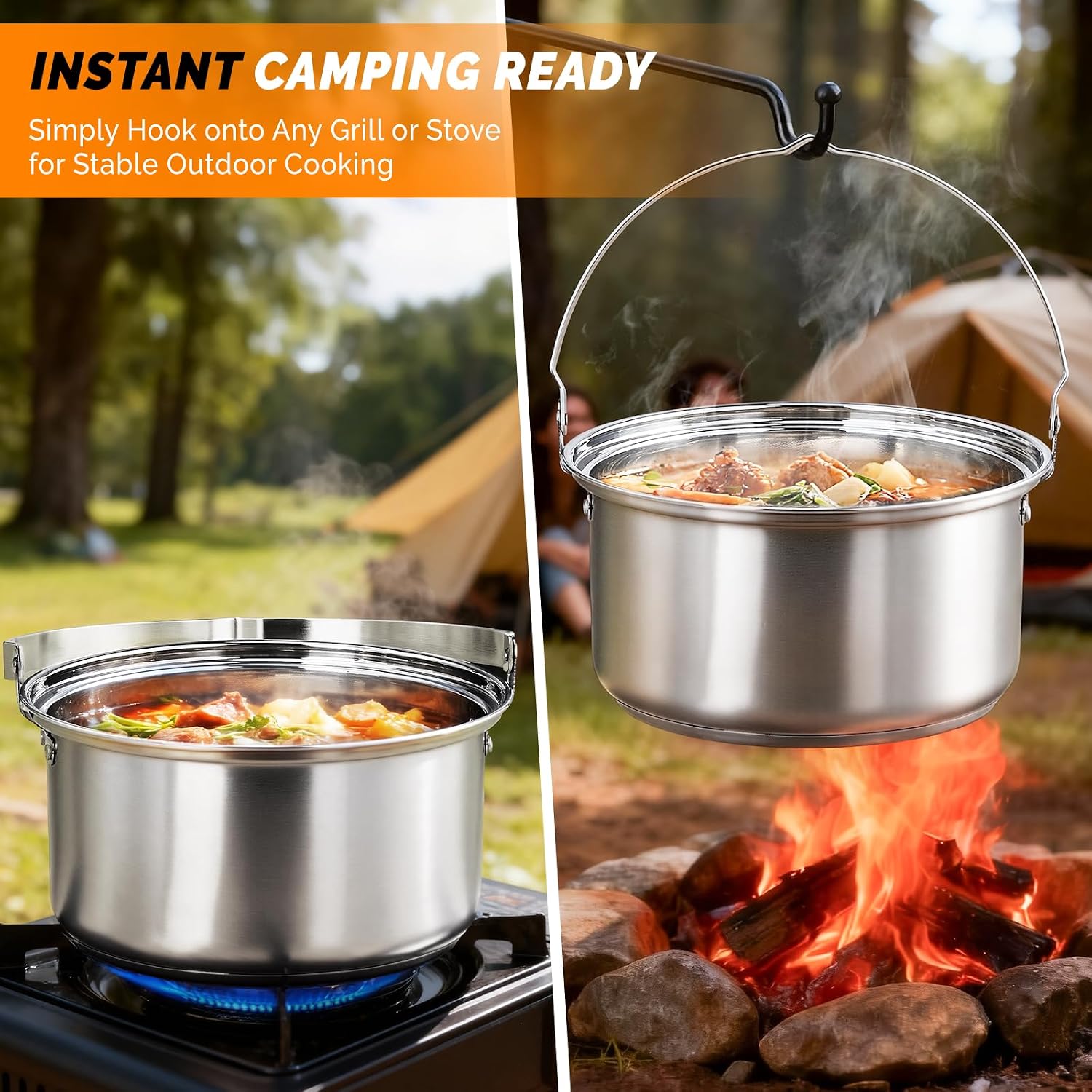 Набор посуды из 6 предметов, л – обзор и цена Camping Cooking Set With Kettle
