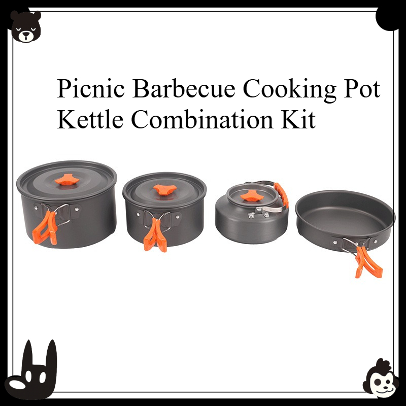 Портативный набор походной пос – обзор и цена Camping Cooking Set With Kettle