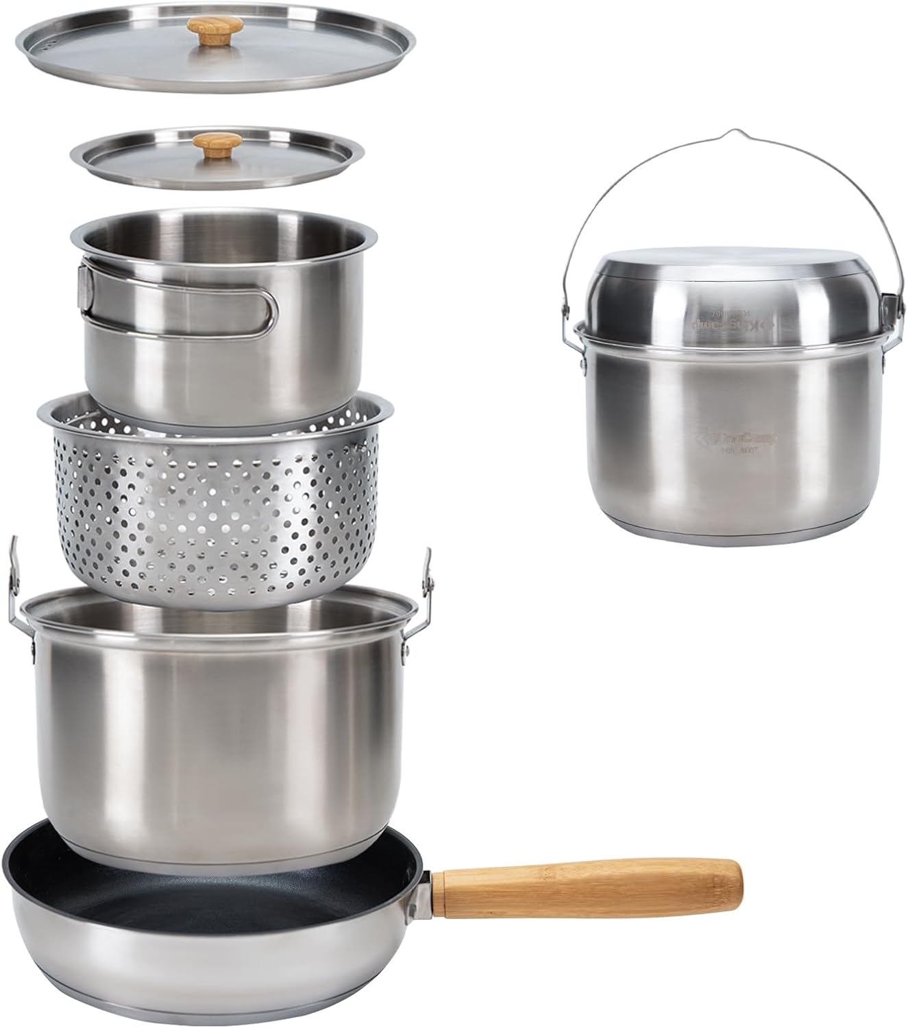 Набор походной посуды из нержа – обзор и цена Camping Cooking Set With Kettle