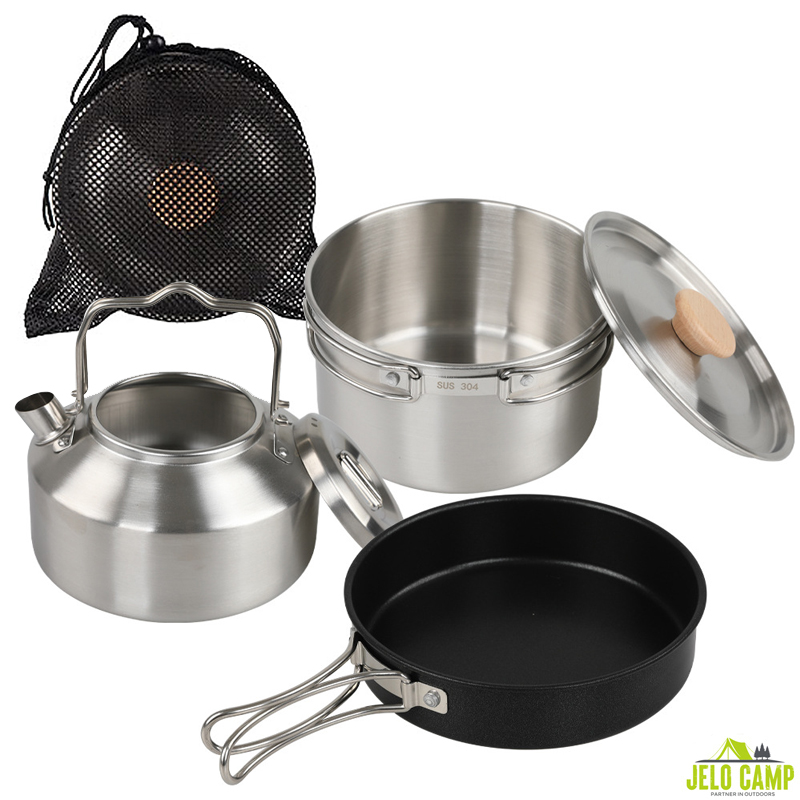 Набор походной посуды из высок – обзор и цена Camping Cooking Set With Kettle